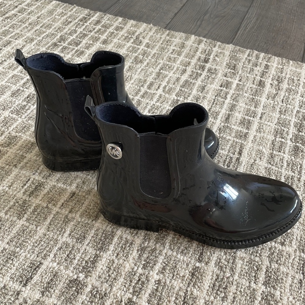 Michael Kors black rain boots